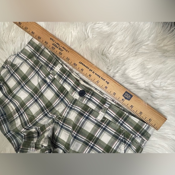 SOLD Hollister Y2K Preppy Bundle Of 2 Green Blue White Plaid Micro Mini...Shorts - Picture 14 of 16